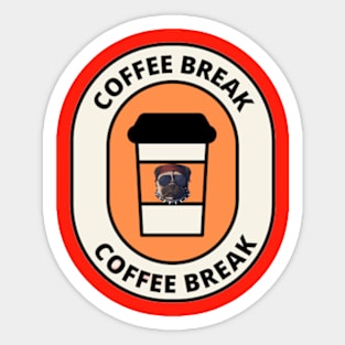 dogs coffee break Sticker